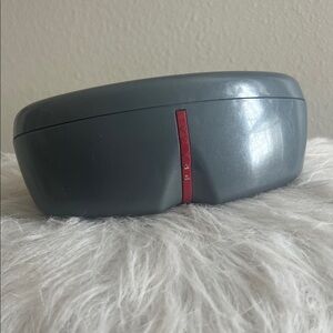 Prada Charcoal and Red Sunglasses hard Case